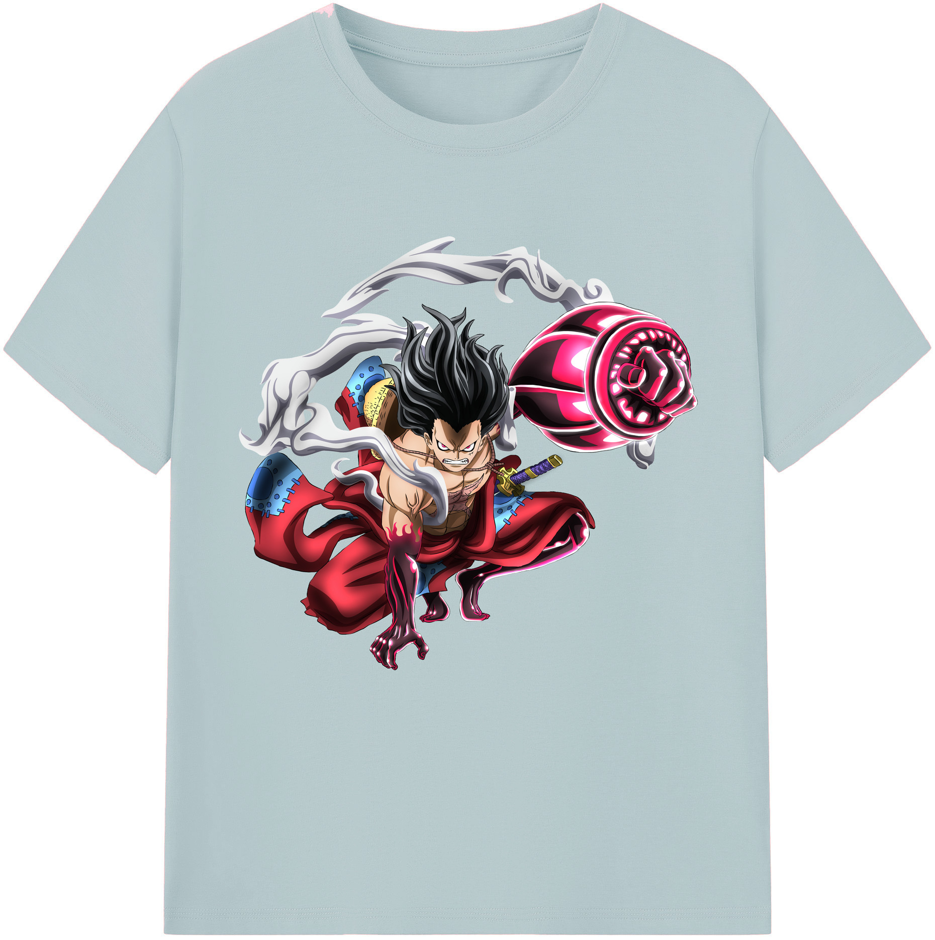 ワンピース モンキー・D・ルフィ ONE PIECE Monkey D. Luffy 綿100％半袖Tシャツ（フロントプリント）
